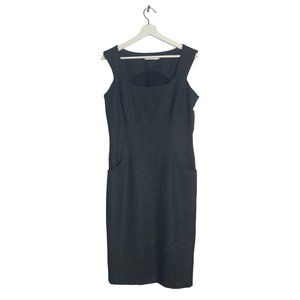 Chaiken Scooped Portrait Dress In Charcoal Size 8 Vintage Cocktail